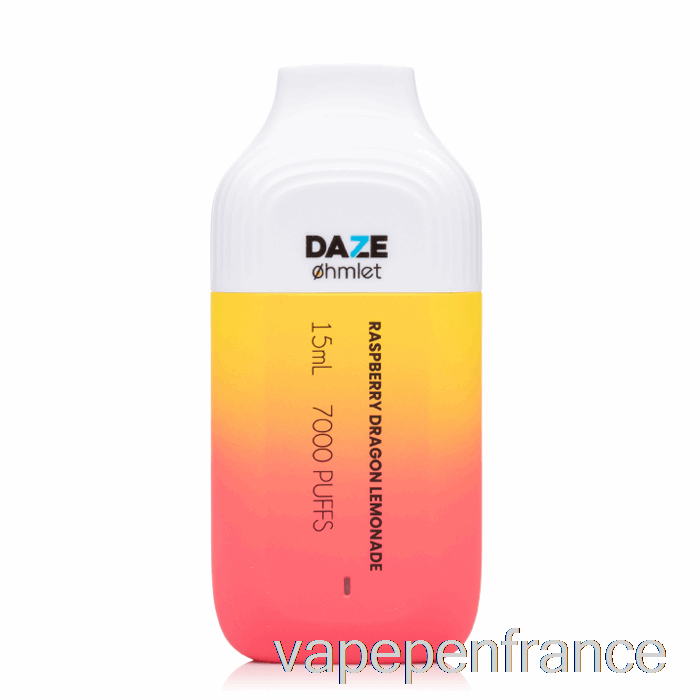 7 Daze Ohmlet 7000 0% Zéro Nicotine Jetable Framboise Dragon Limonade Vape Stylo